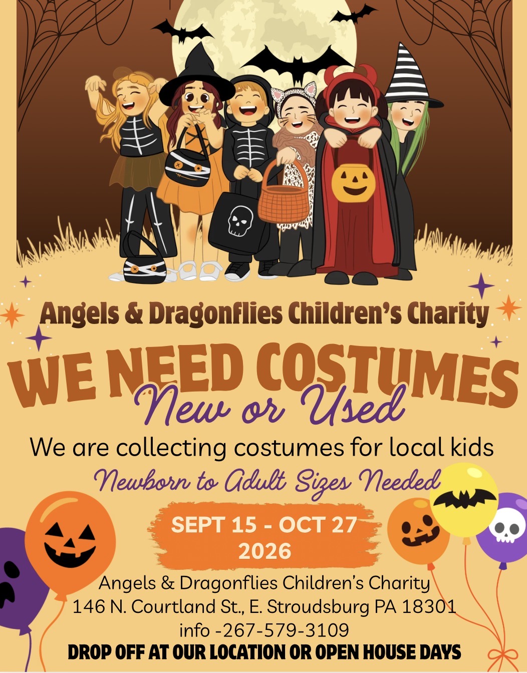 New and used costume drive for local kids